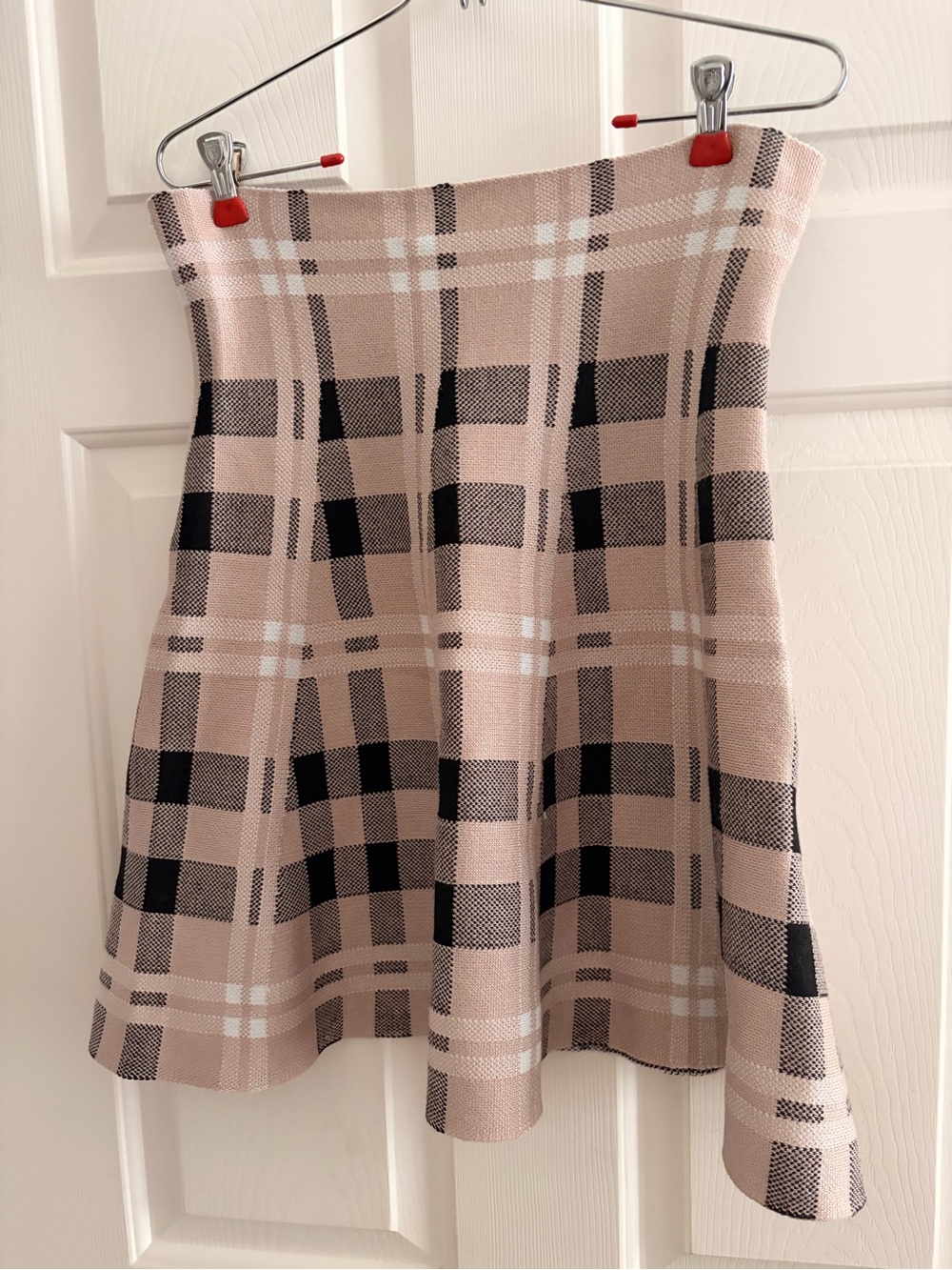 Plaid Beige Circle Skirt - Feminine Flare